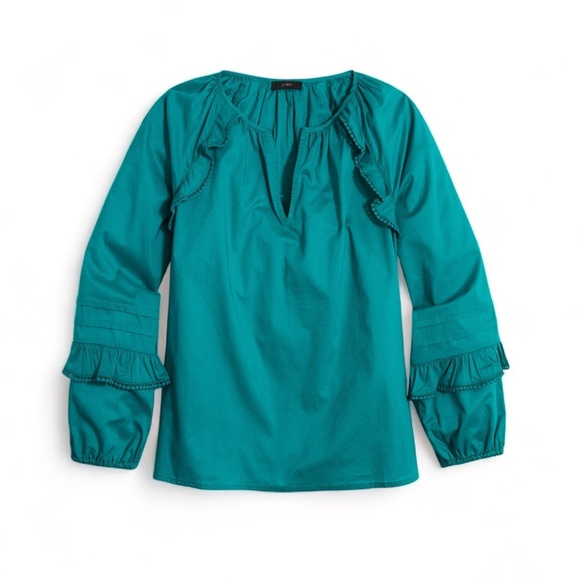 J. Crew Tops - J.Crew Ruffle-trim peasant top